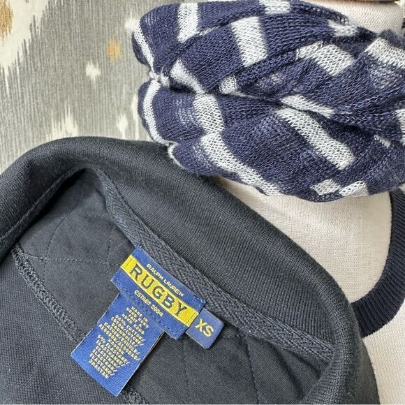 Rugby Ralph Lauren Fall 2008 Black, Navy, White & Yellow Stretch Polo Shirt - Picture 3 of 16